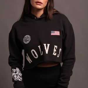 Darc Sport American Wolf Cropped Hoodie